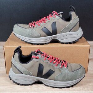 Veja Venturi Shoes Mens Size 10 Green Brown Ripstop Suede Low Top Hiking Sneaker